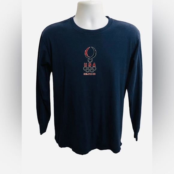 2008 Beijing Olympics USA Mens T Shirt Size Medium M Delta Vintage Blue. - Picture 2 of 9